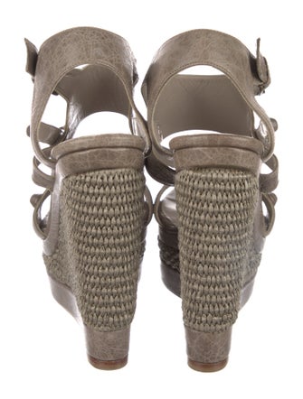 Balenciaga Leather Studded Accents Espadrilles