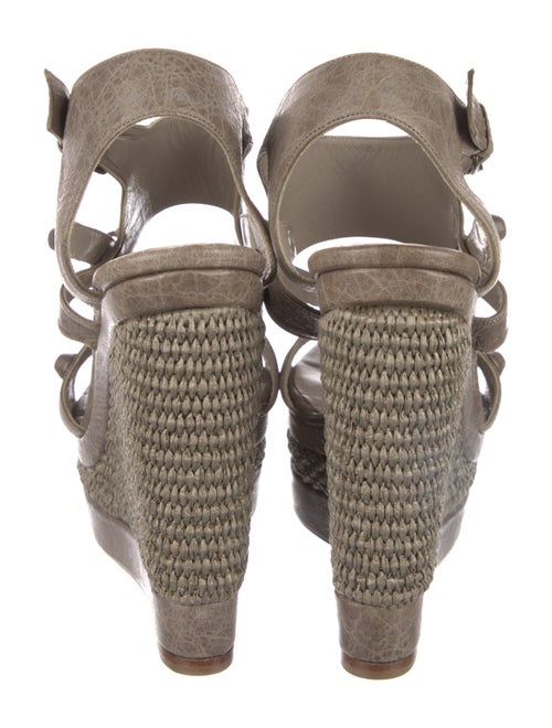 Balenciaga Leather Studded Accents Espadrilles