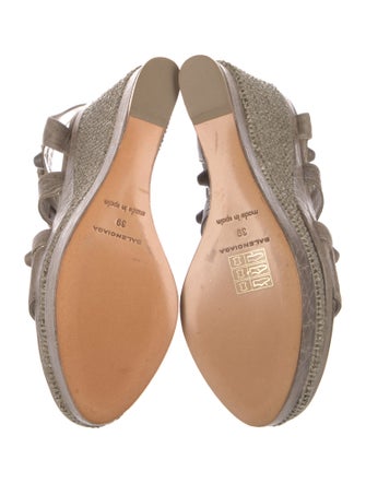 Balenciaga Leather Studded Accents Espadrilles