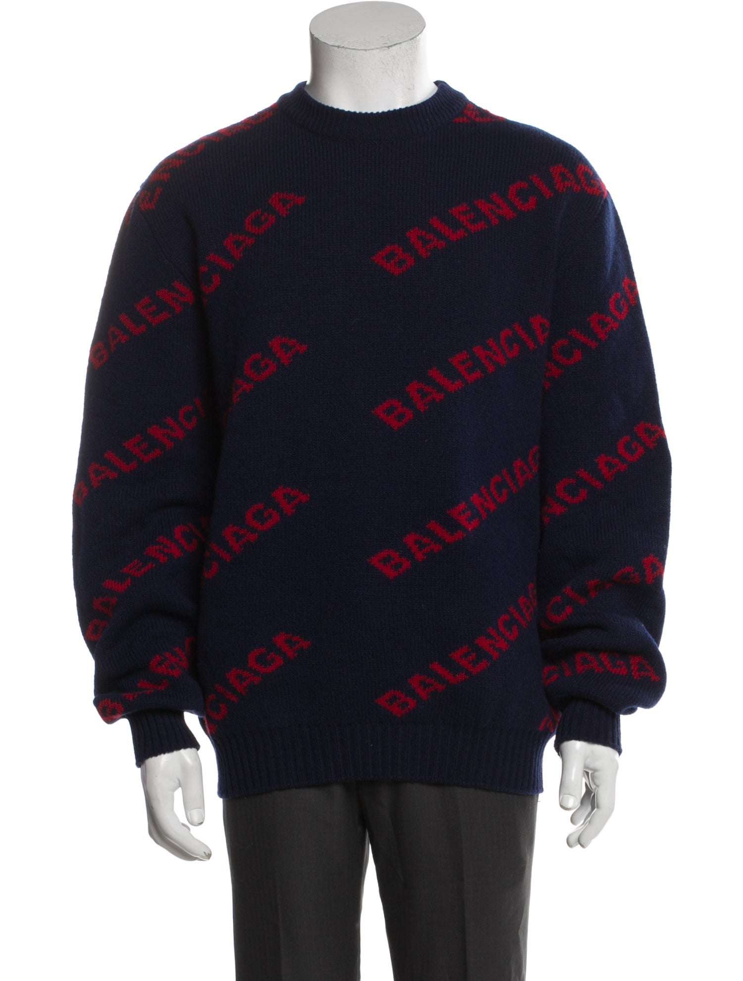 Balenciaga 2018 X All-Over Logo Pullover