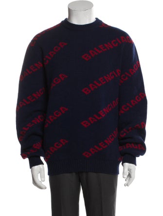 Balenciaga 2018 X All-Over Logo Pullover