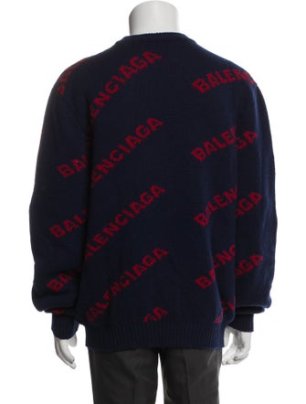 Balenciaga 2018 X All-Over Logo Pullover
