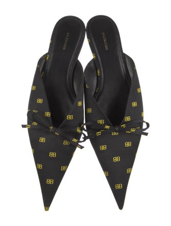 Balenciaga Printed Bow Accents Mules