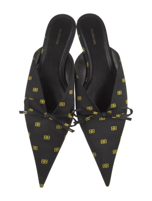 Balenciaga Printed Bow Accents Mules