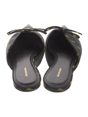 Balenciaga Printed Bow Accents Mules