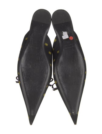 Balenciaga Printed Bow Accents Mules