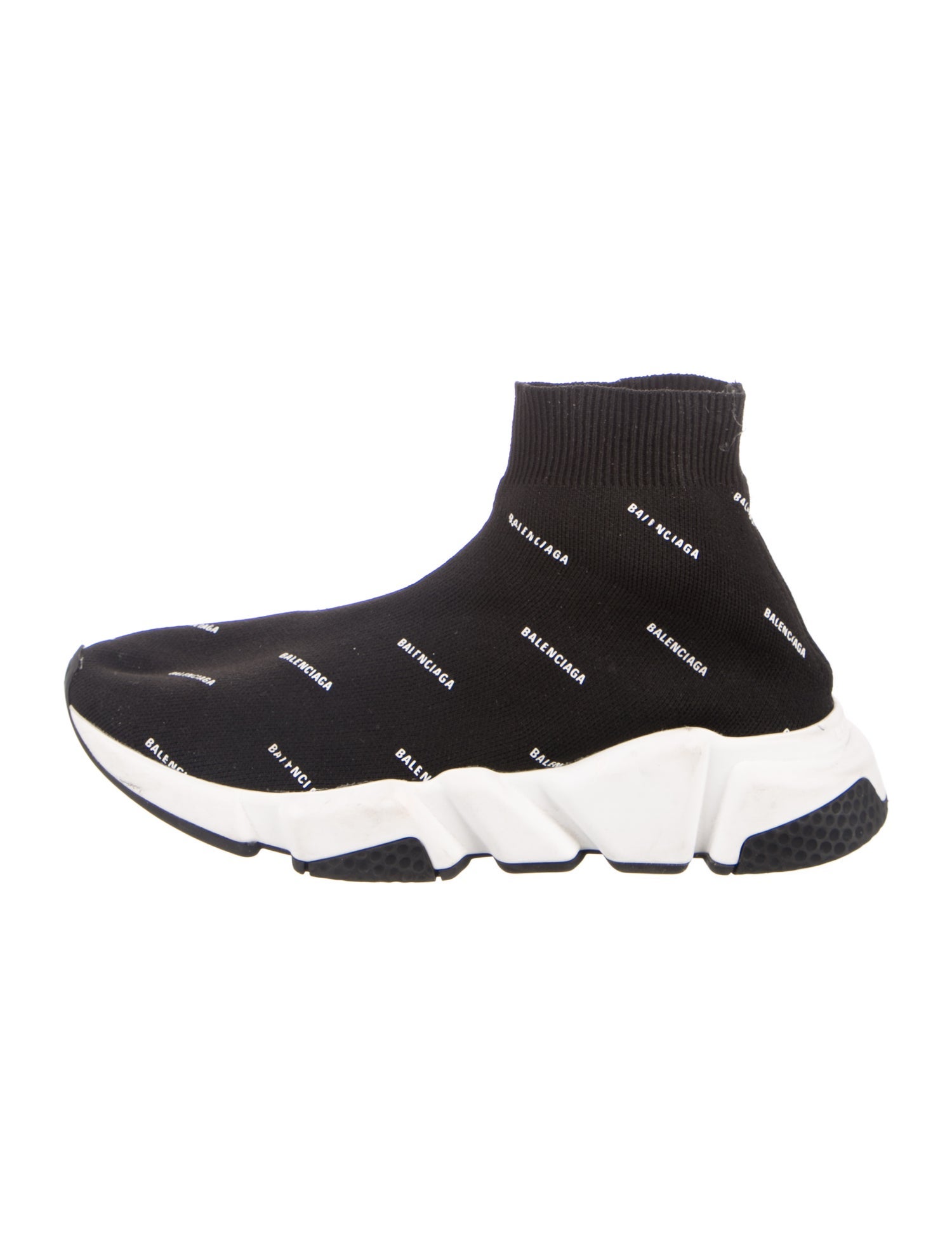 Balenciaga Logo Speed Trainer Sock Sneakers
