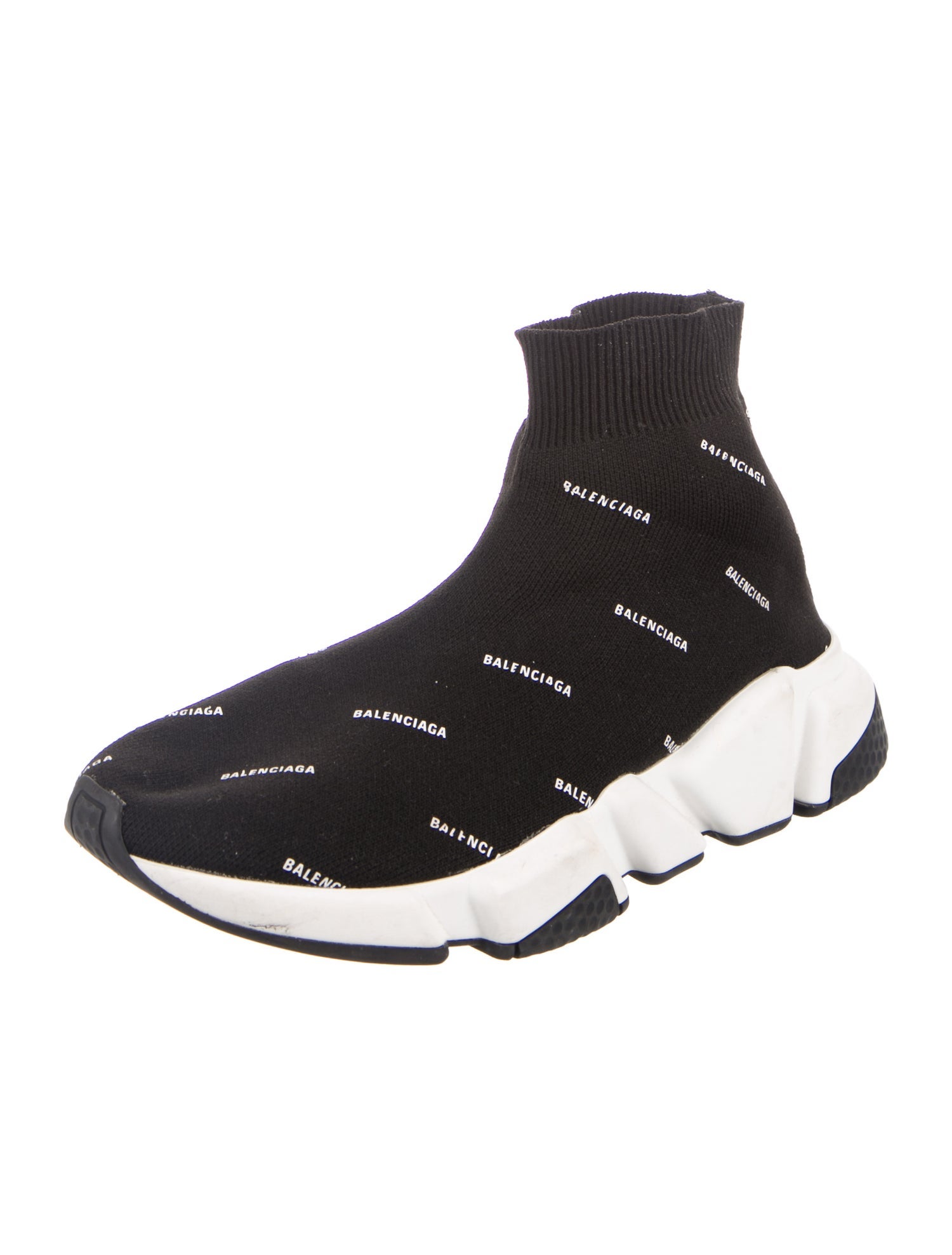 Balenciaga Logo Speed Trainer Sock Sneakers