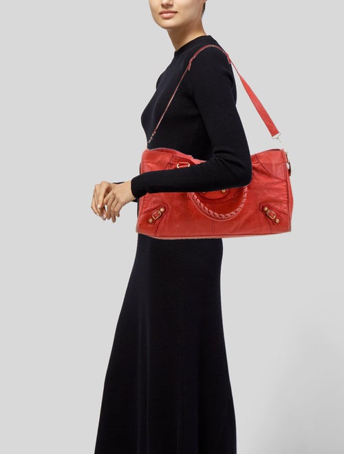 Balenciaga Leather Motocross Giant 12 Part Time Bag