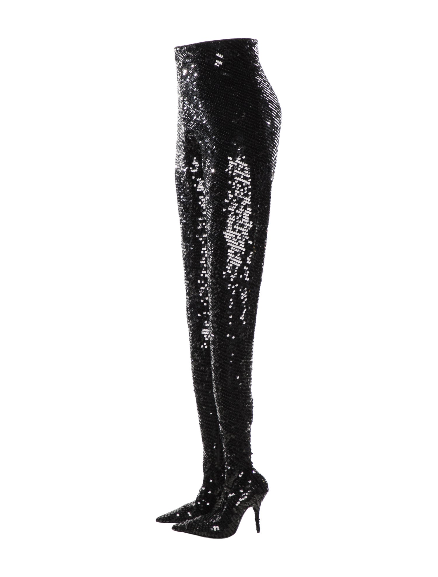 Balenciaga Sequins Printed Boots