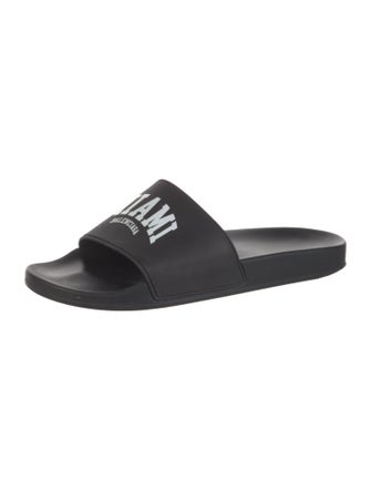 Balenciaga Rubber Graphic Print Slides