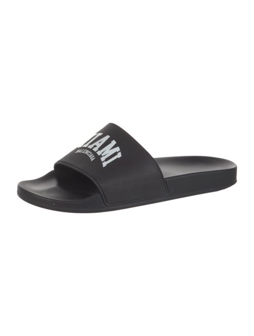 Balenciaga Rubber Graphic Print Slides