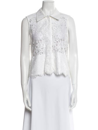 Balenciaga 2012 Lace Pattern Crop Top