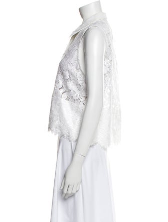 Balenciaga 2012 Lace Pattern Crop Top