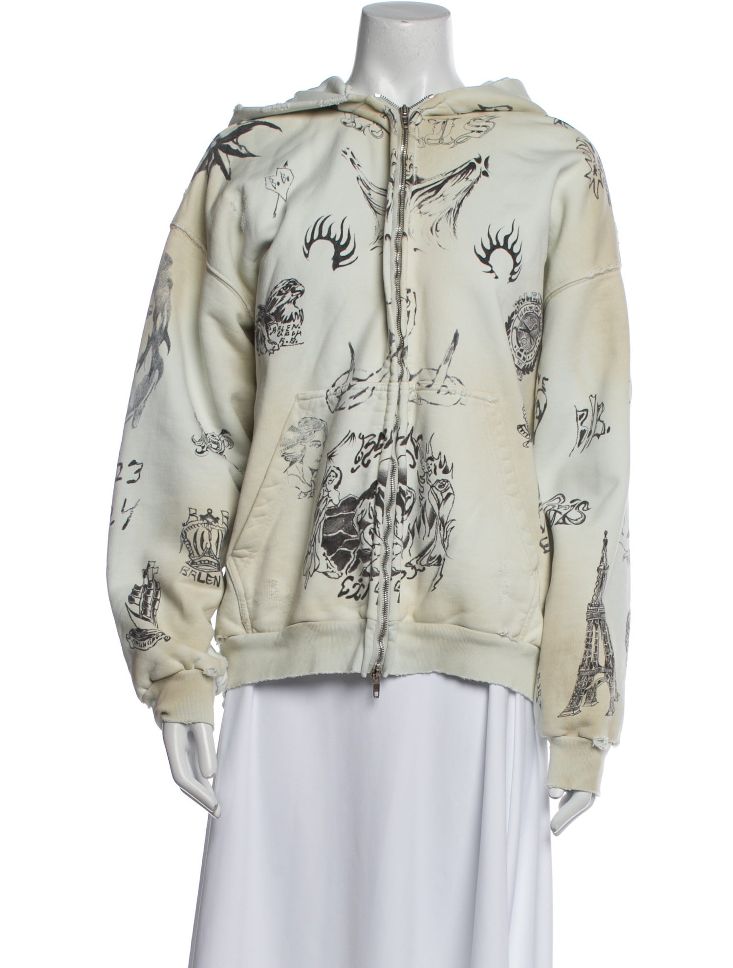 Balenciaga 2023 Graphic Print Hoodie