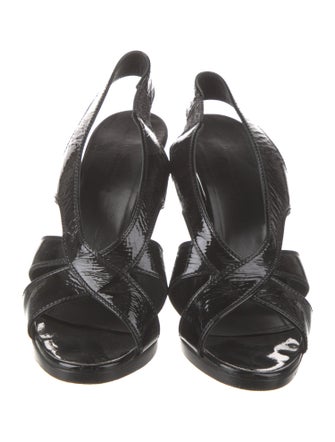 Balenciaga Patent Leather Slingback Pumps