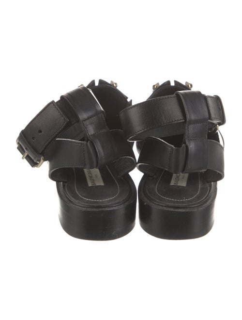 Balenciaga Leather Studded Accents Slingback Flats