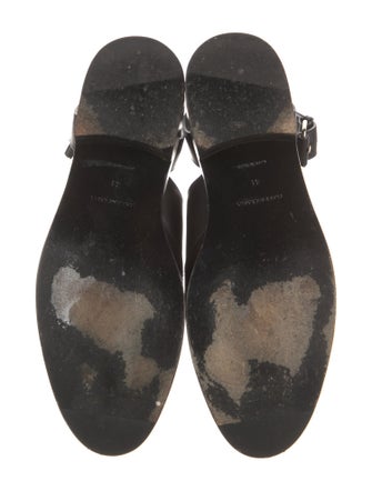 Balenciaga Leather Studded Accents Slingback Flats