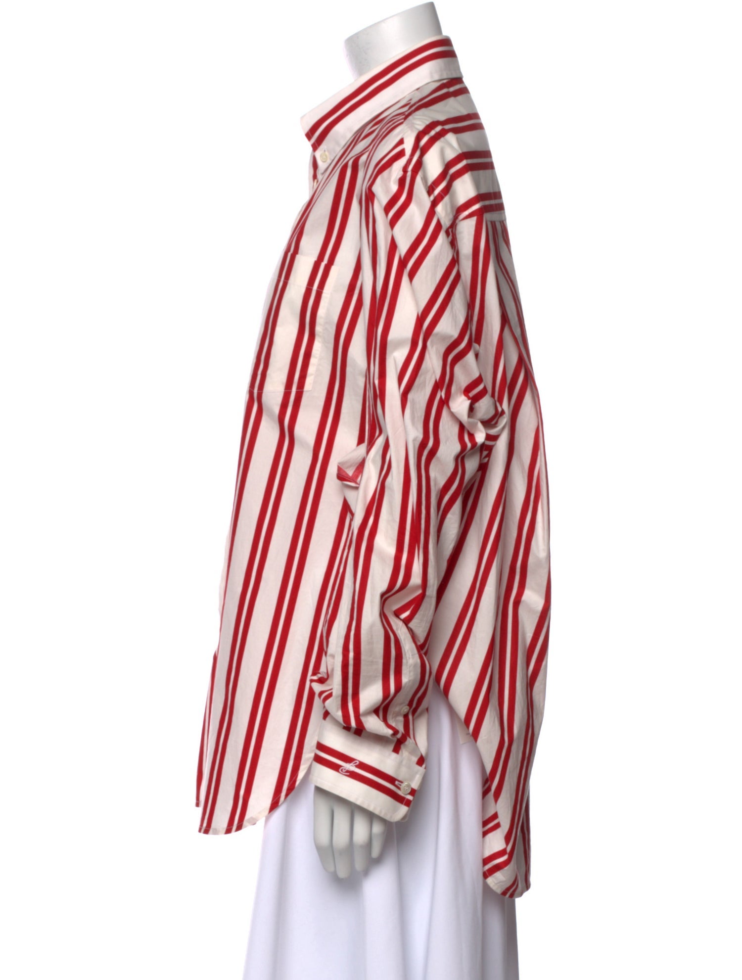 Balenciaga Striped Long Sleeve Tunic