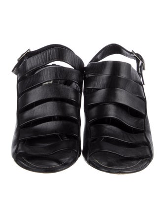 Balenciaga Leather Slingback Sandals