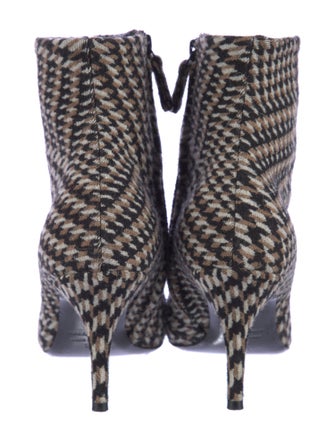 Balenciaga Wool Plaid Print Sock Boots