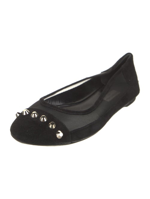 Balenciaga Suede Studded Accents Ballet Flats