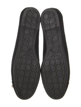 Balenciaga Suede Studded Accents Ballet Flats