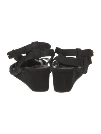 Balenciaga Suede Floral Print Gladiator Sandals