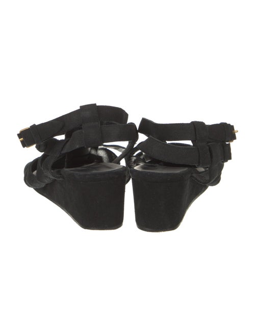 Balenciaga Suede Floral Print Gladiator Sandals