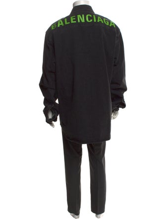 Balenciaga Signature Logo Long Sleeve Shirt