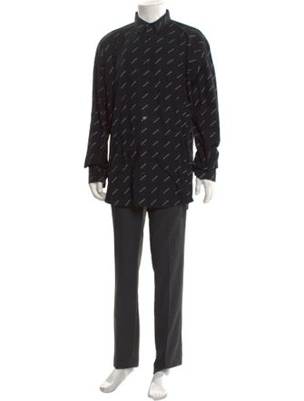 Balenciaga Plaid Print Long Sleeve Shirt
