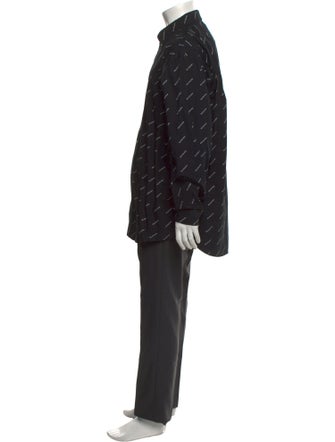 Balenciaga Plaid Print Long Sleeve Shirt