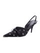 Balenciaga Satin Printed Slingback Pumps