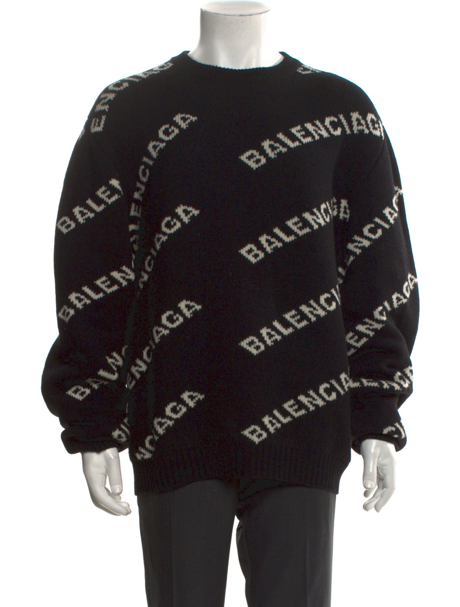 Balenciaga Printed Crew Neck Pullover
