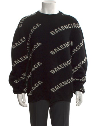 Balenciaga Printed Crew Neck Pullover