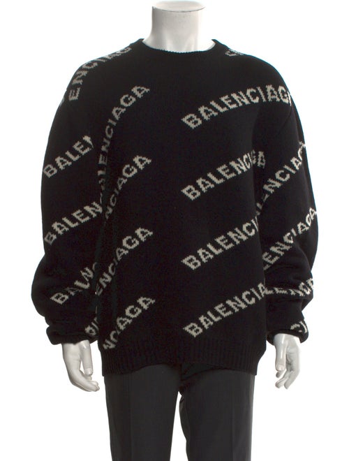 Balenciaga Printed Crew Neck Pullover