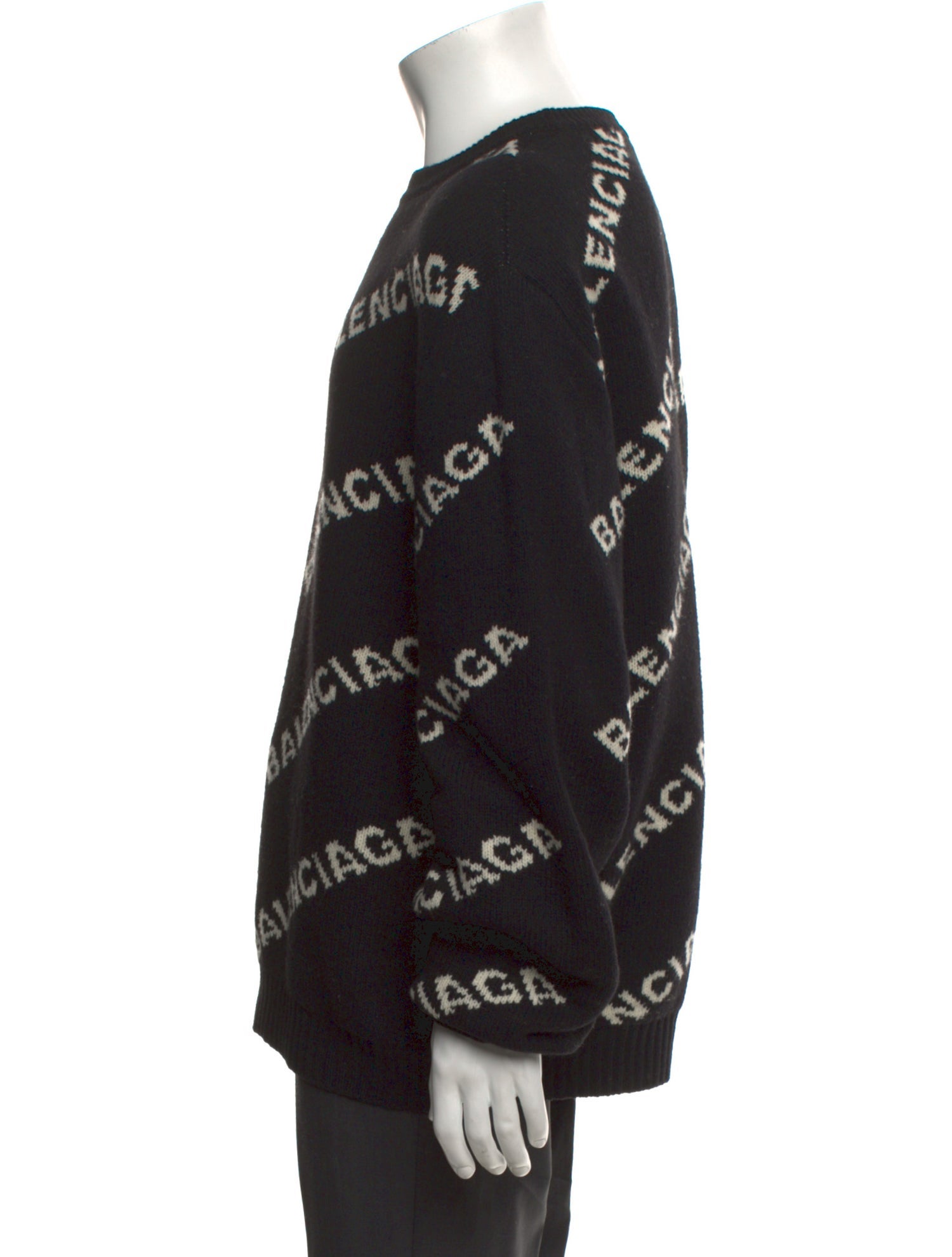 Balenciaga Printed Crew Neck Pullover