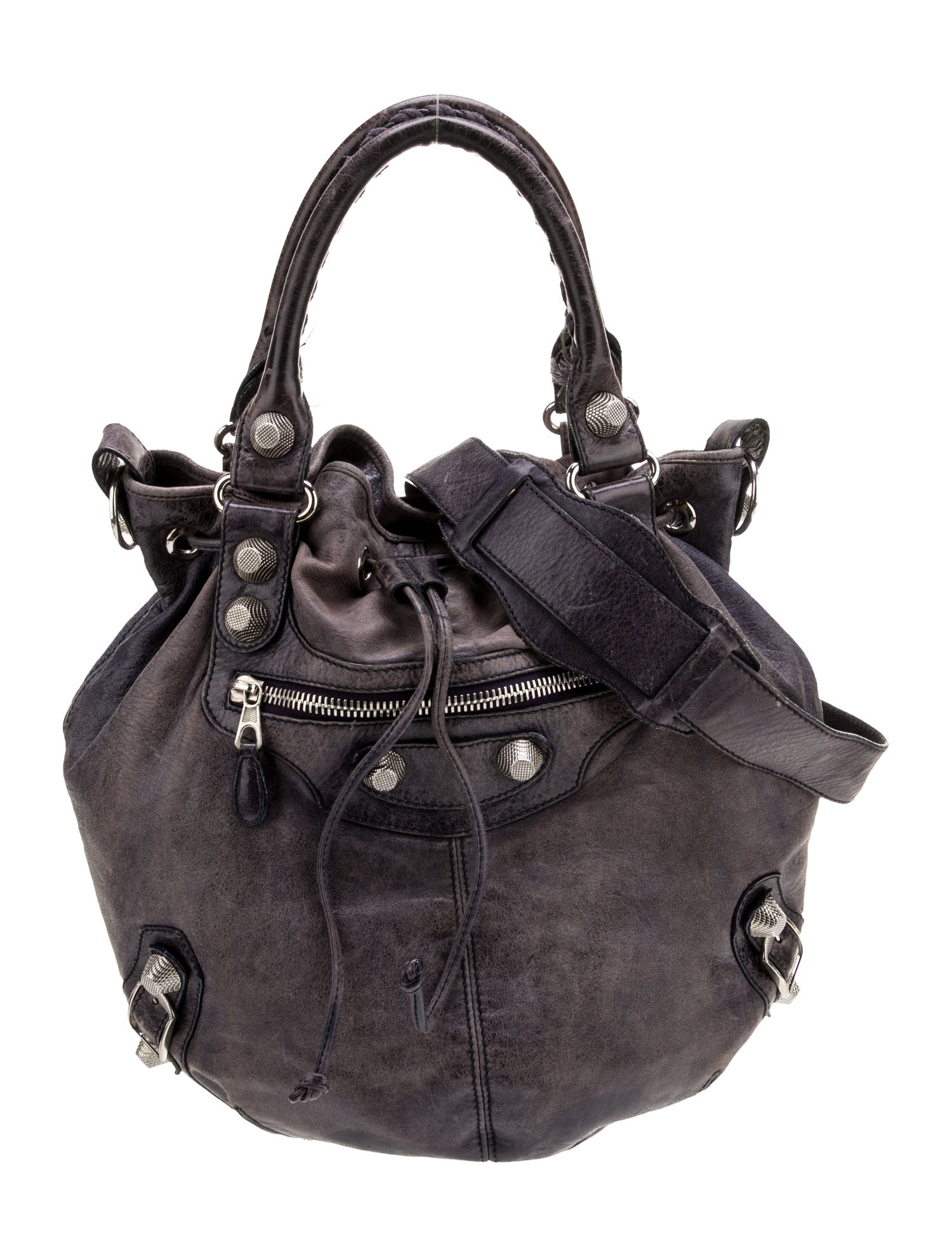 Balenciaga Leather Motocross Giant 21 Pompon