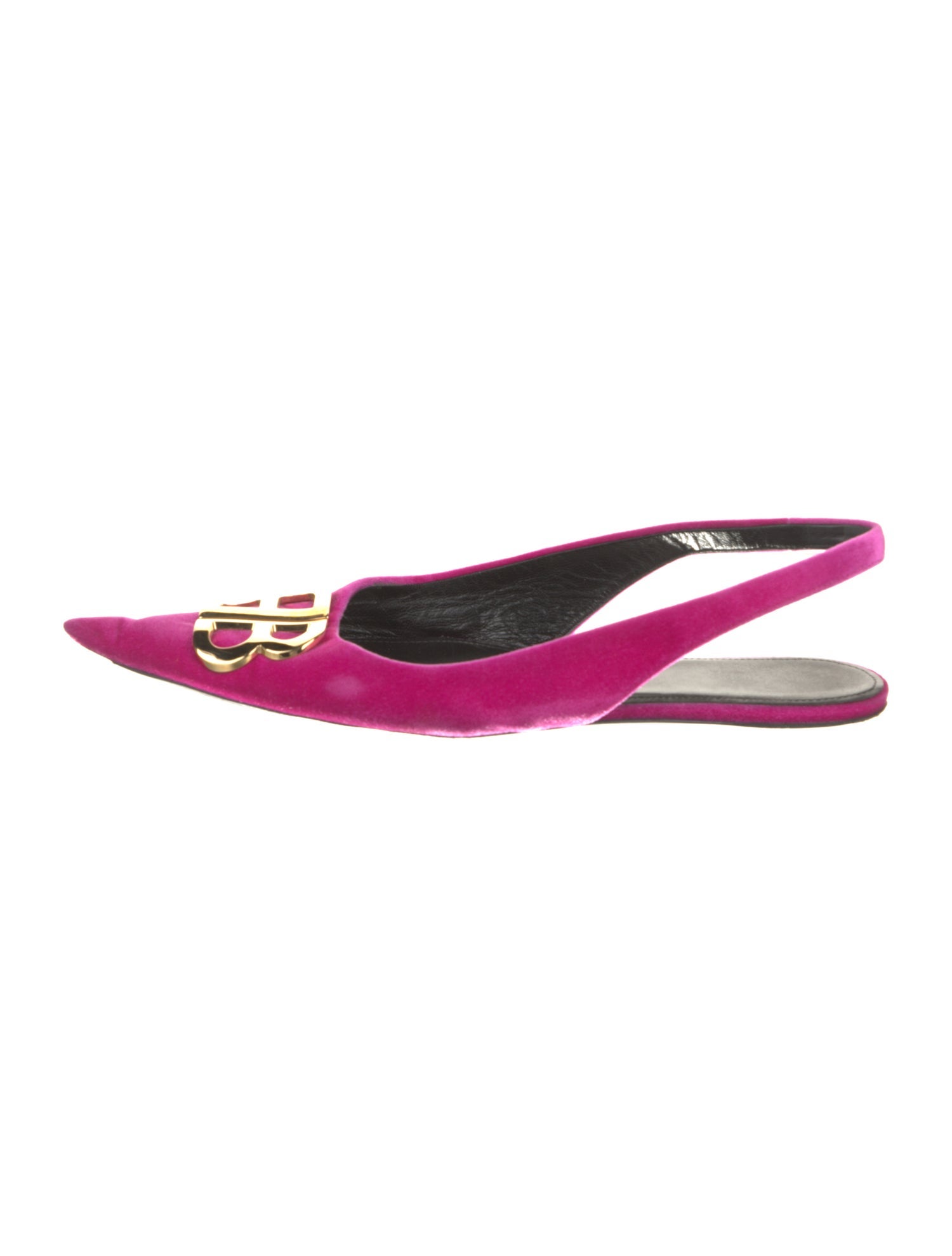Balenciaga Velvet Slingback Flats