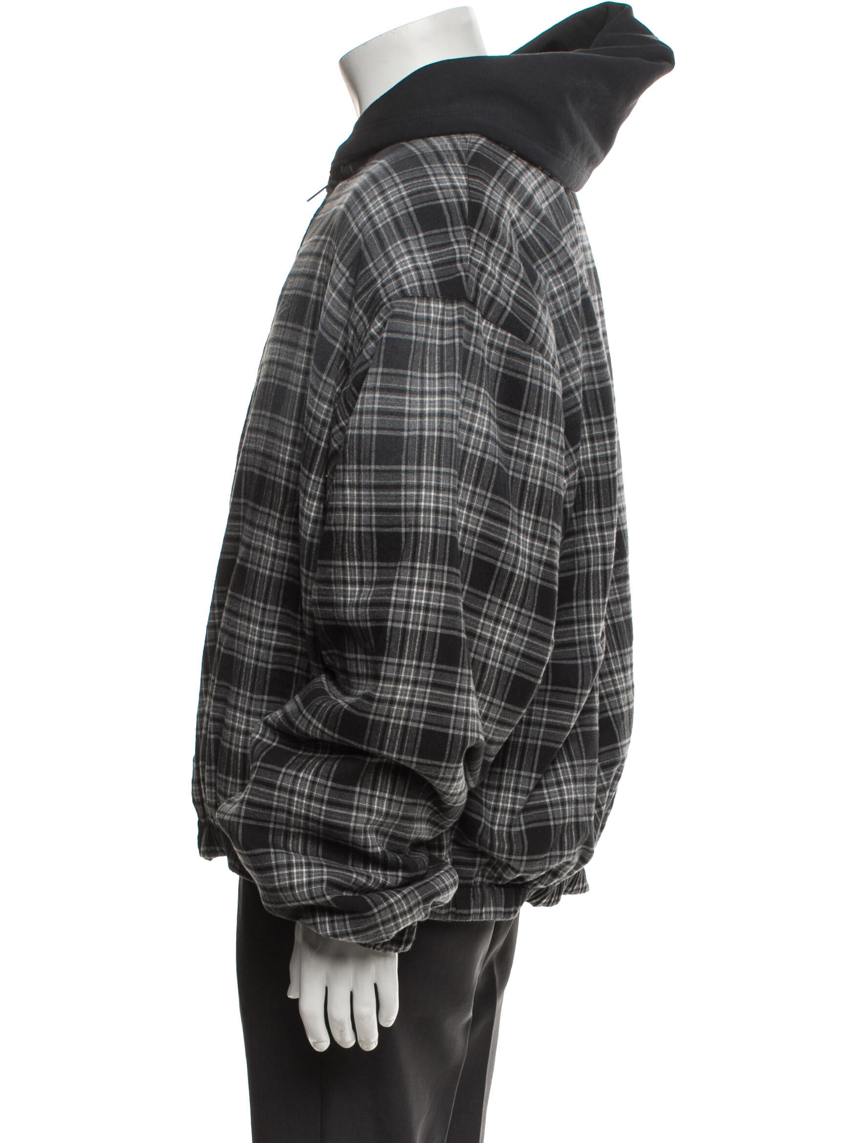 Balenciaga 2025 Plaid Print Puffer Coat