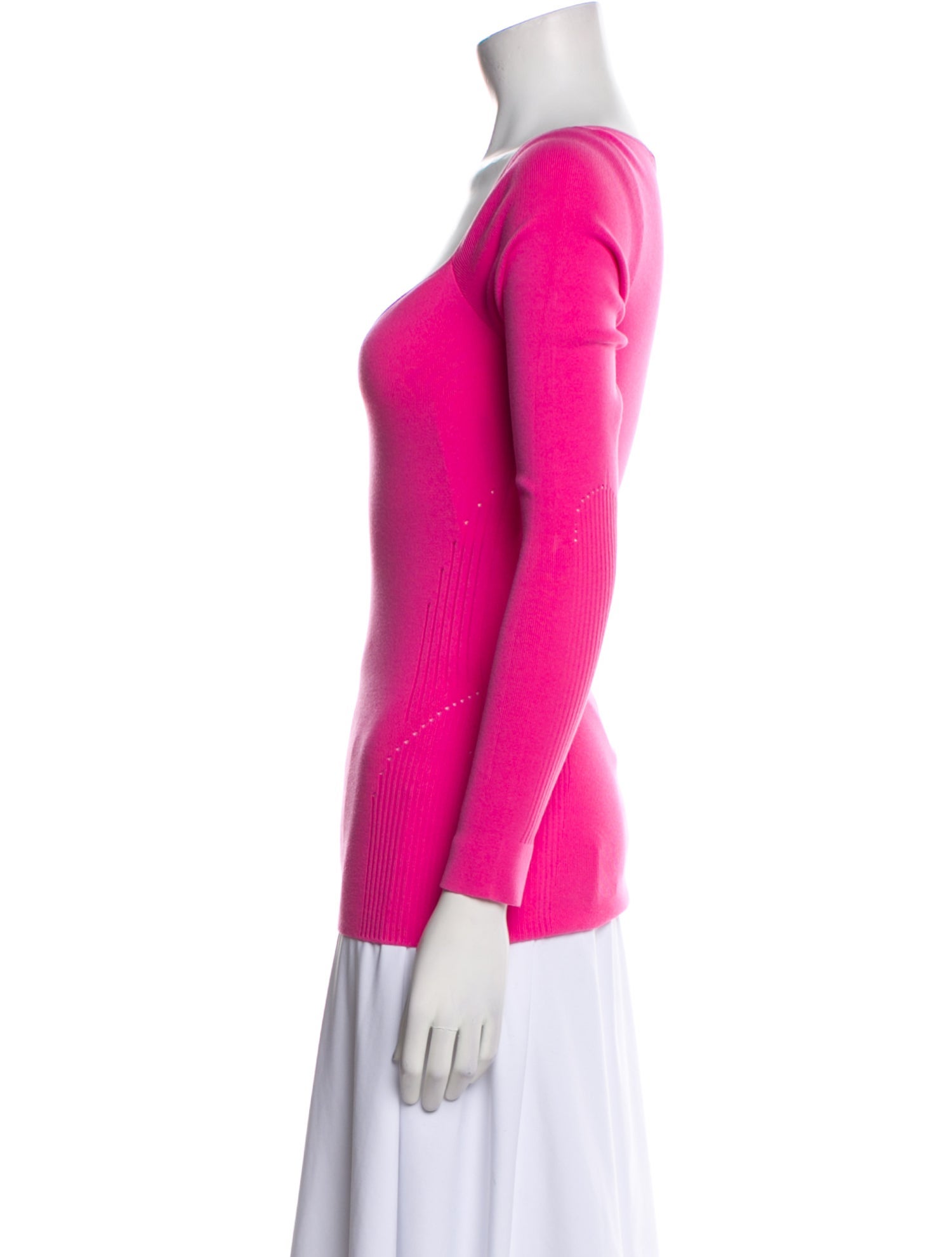 Balenciaga V-Neck Long Sleeve Top