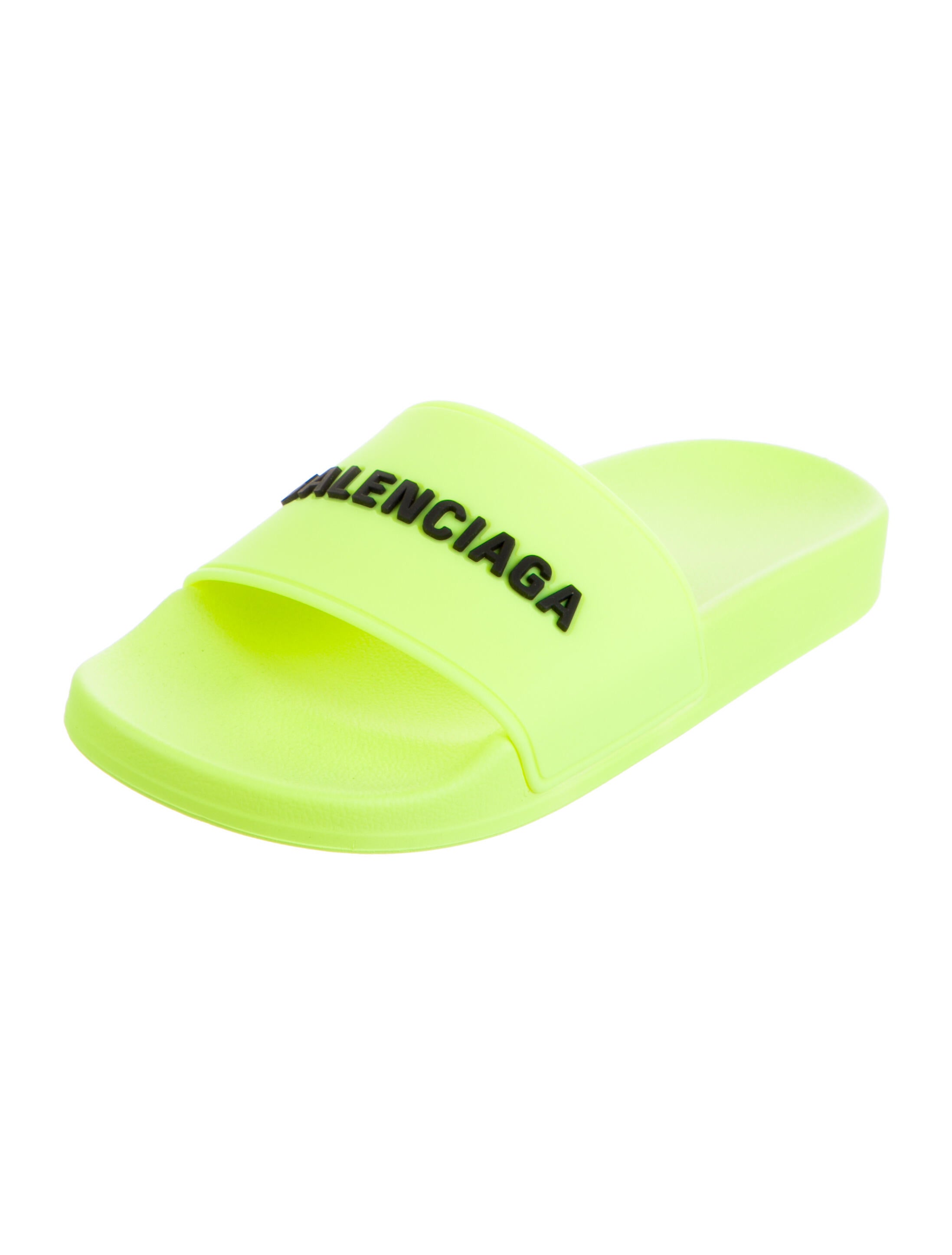 Balenciaga Rubber Graphic Print Slides w/ Tags