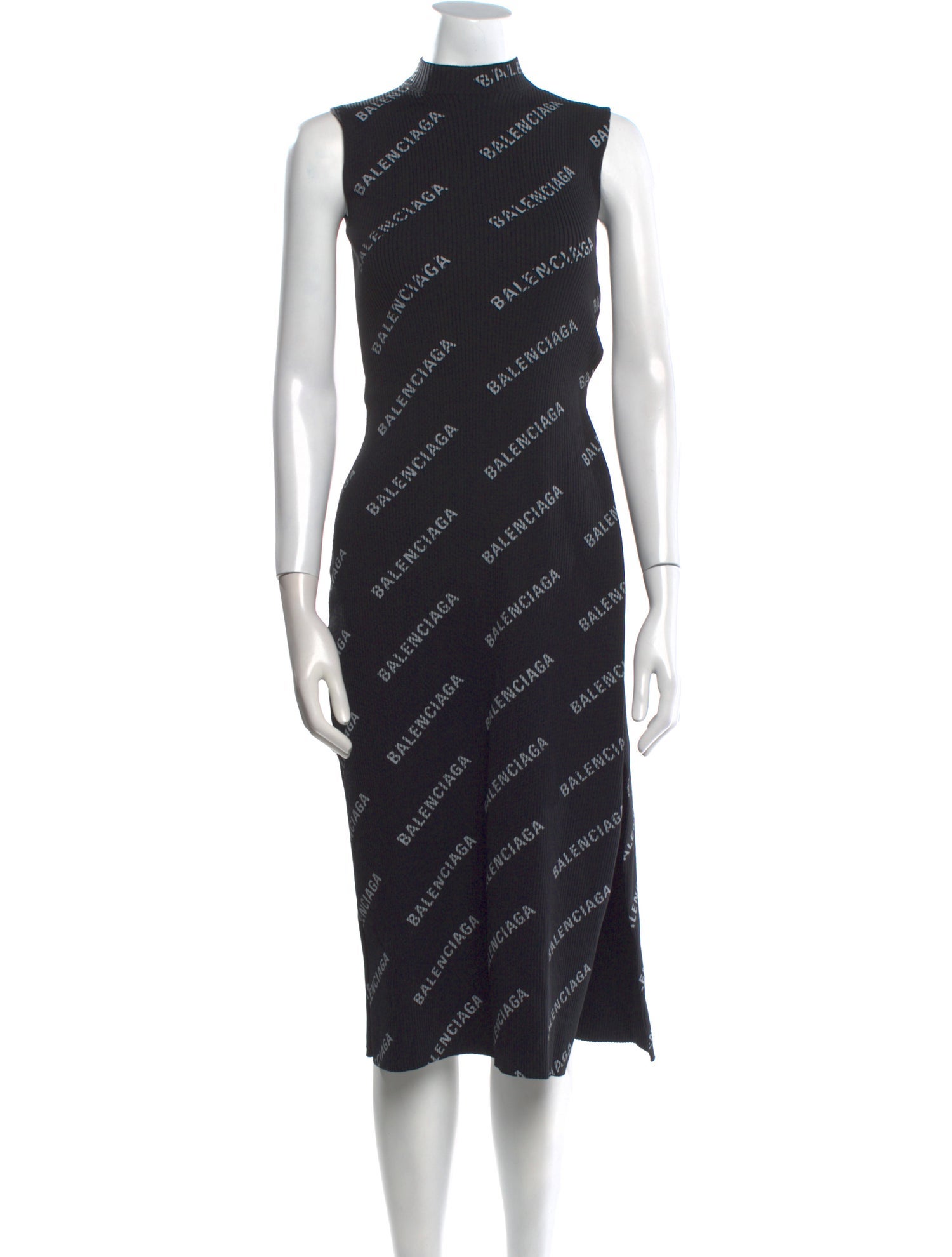 Balenciaga Printed Midi Length Dress