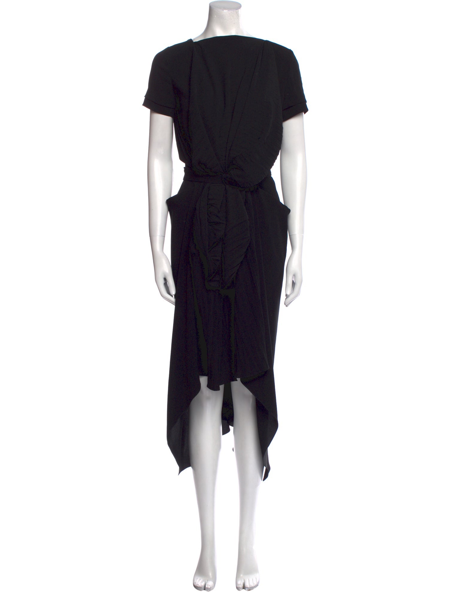 Balenciaga Bateau Neckline Midi Length Dress