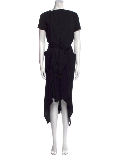 Balenciaga Bateau Neckline Midi Length Dress