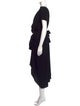 Balenciaga Bateau Neckline Midi Length Dress
