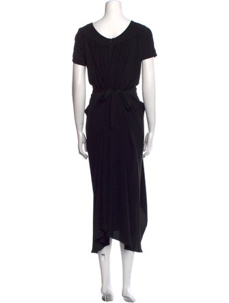 Balenciaga Bateau Neckline Midi Length Dress