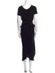 Balenciaga Bateau Neckline Midi Length Dress