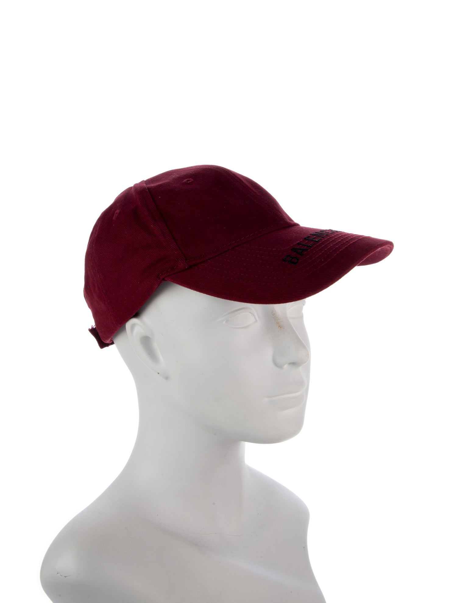 Balenciaga Burgundy Ball Cap Hat Balenciaga Burgundy size 54 cm in Cotton - 43252639 main image 4