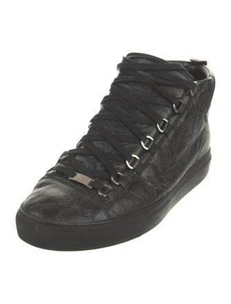 Balenciaga Leather Lace-Up Boots